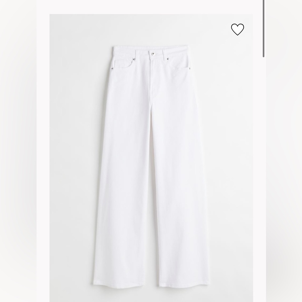 H&M Twill Pants. White. Size 10